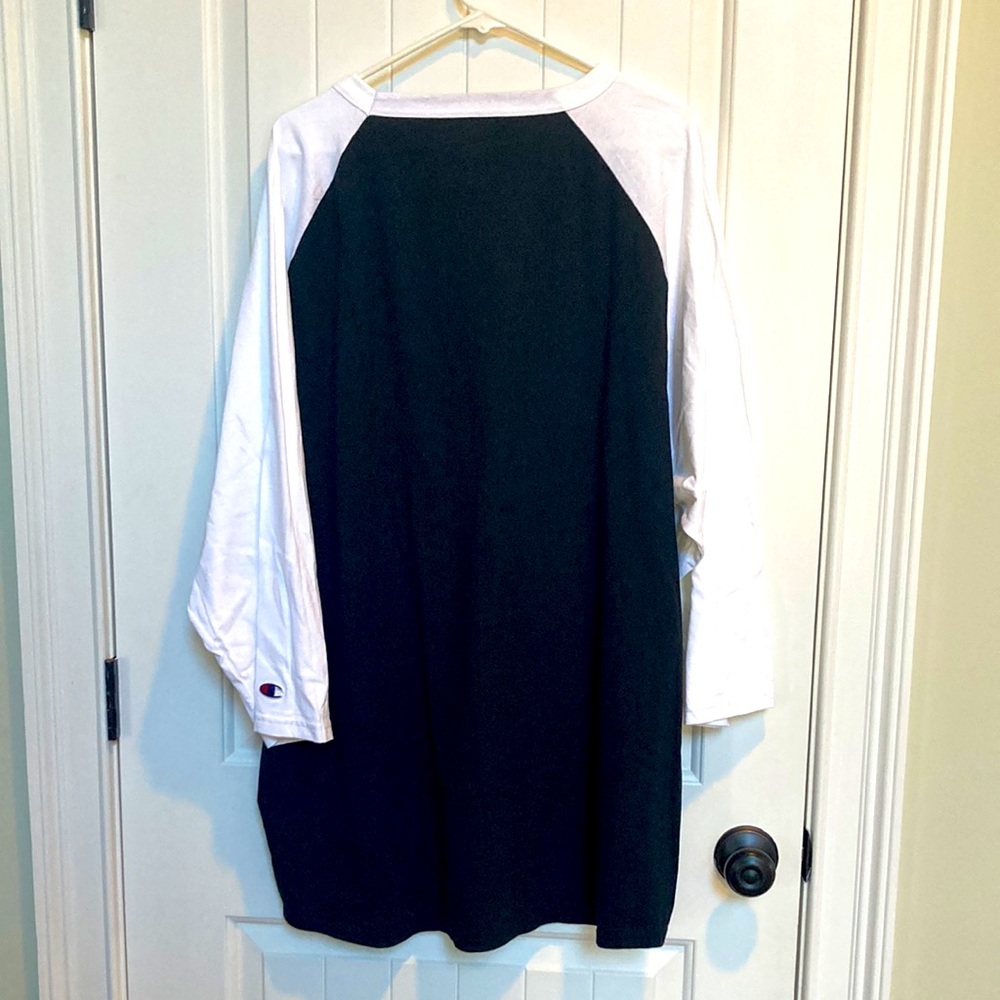 🆕 Champion black and white 3/4 sleeve tee brand new !! - Picture 3 of 3